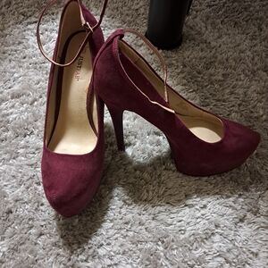 JustFab Women's Burgundy Heels